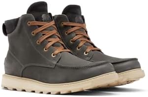 Sorel Men's Madson II Moc Toe Waterproof Boot | Durable Waterproof Design | Perfect for Cold Weather | Stylish Versatile