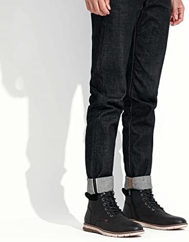 Vostey Men's Waterproof Fashion Motorcycle Boots | Casual Dress Shoes for Everyday Wear | Stylish and Durable Design