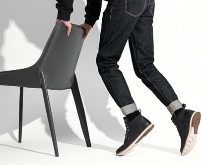 Vostey Men's Waterproof Fashion Motorcycle Boots | Casual Dress Shoes for Everyday Wear | Stylish and Durable Design