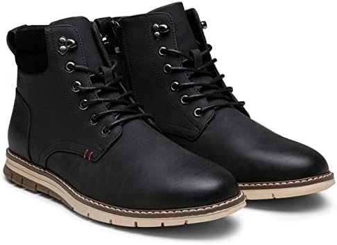 Vostey Men's Waterproof Fashion Motorcycle Boots | Casual Dress Shoes for Everyday Wear | Stylish and Durable Design